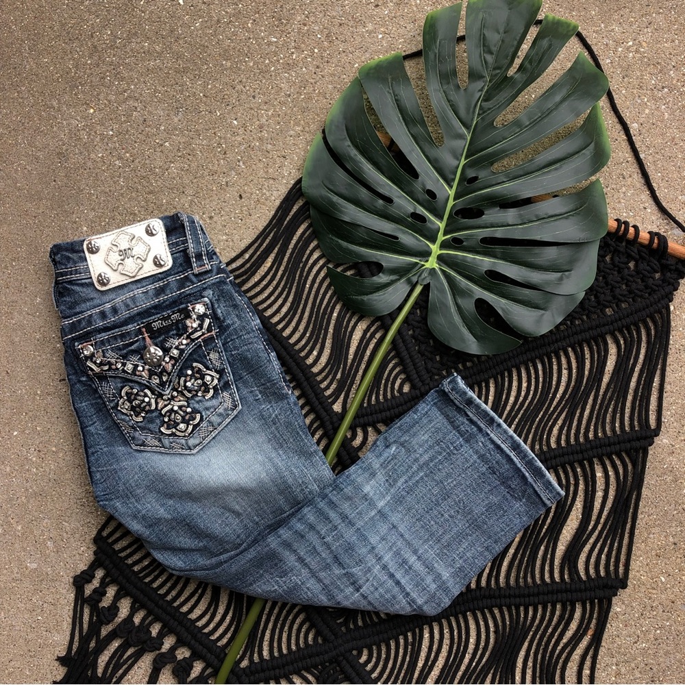 Miss Me Girls Cropped Jeans Size 10
